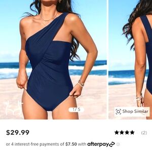 NWT one-piece over-the-shoulder swimsuit